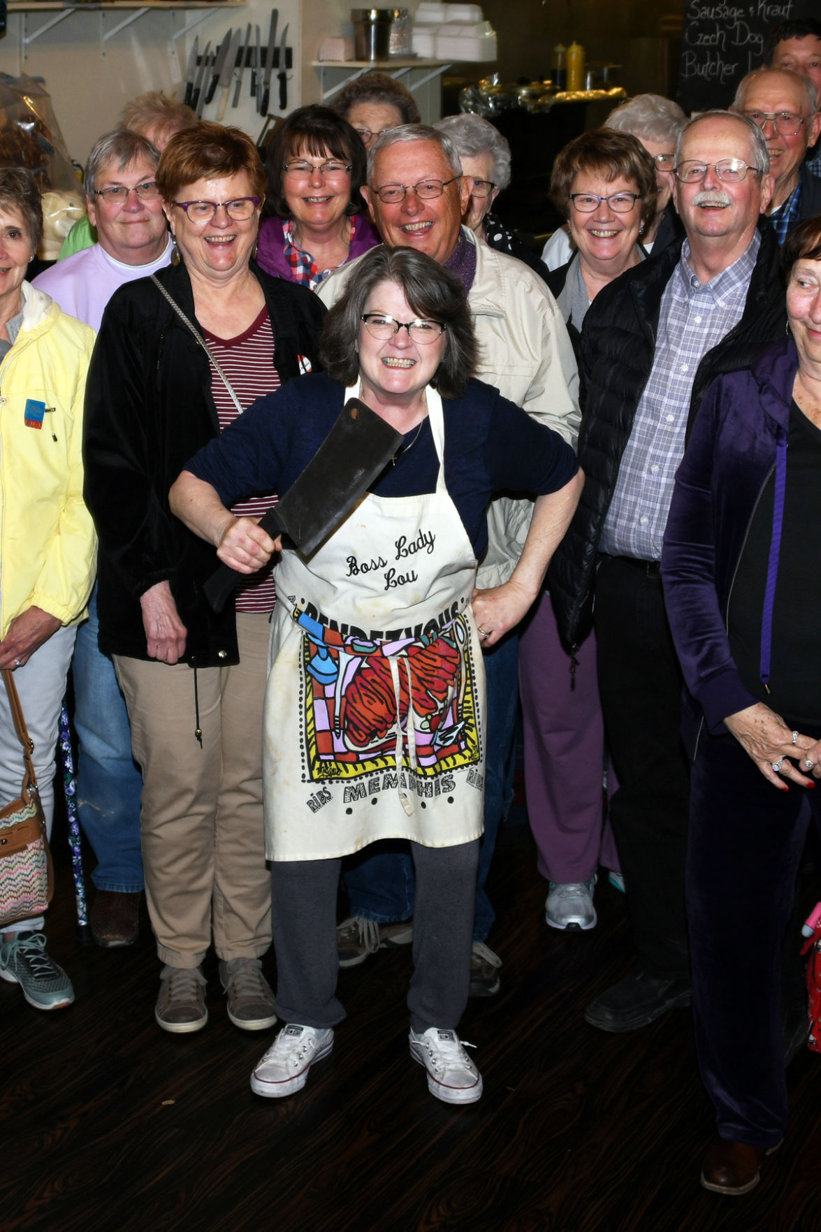 057 Lou, the owner and cook at the Czech Meat Market Cafe, brandishes her meat cleaver.jpg